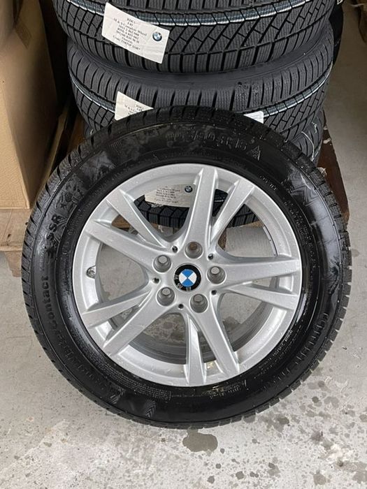Jante Bmw seria 2 F45/F46 Active Tourer, originale, senzori presiune , anvelope iarnă Continental noi, 16 inch