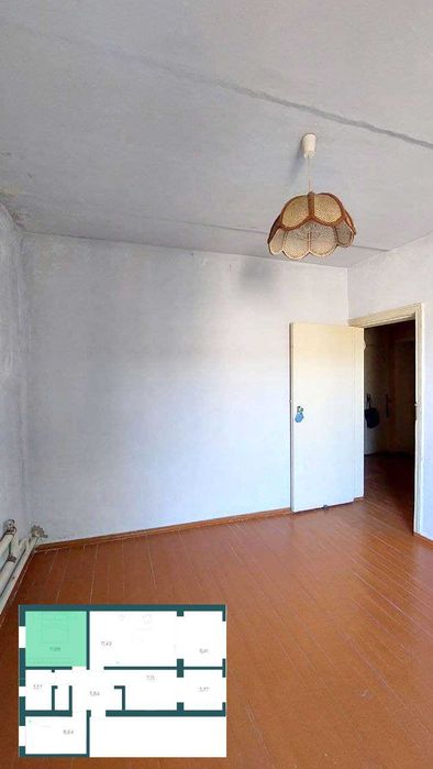 Продается трёхкомная квартира, площадь: 68.75 м²