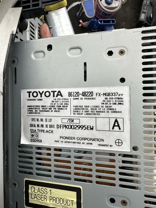 Радио Cd касетофон LEXUS RX RX400H MARK LEVINSON toyota mg8337