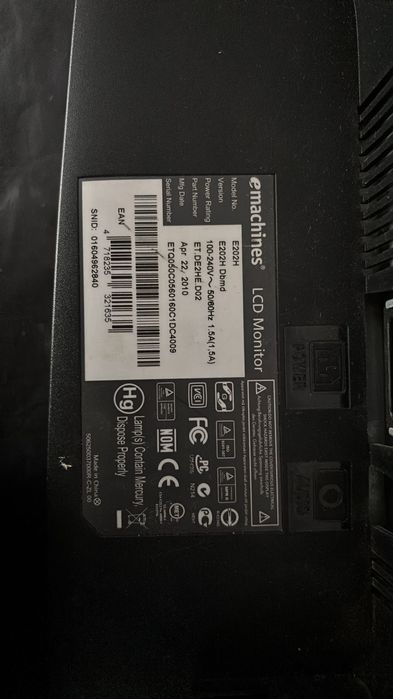 Продам мониторы emachines и Acer в рабочем состоянии