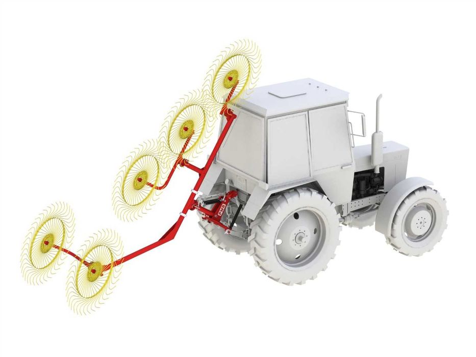 Грабли колёсно-пальцевые навесные PWR-5-7, Harvest