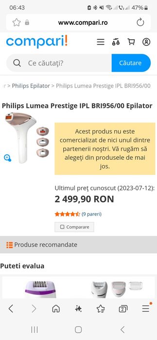 Aparat IPL Phillips Lumea Prestige BRI956/00