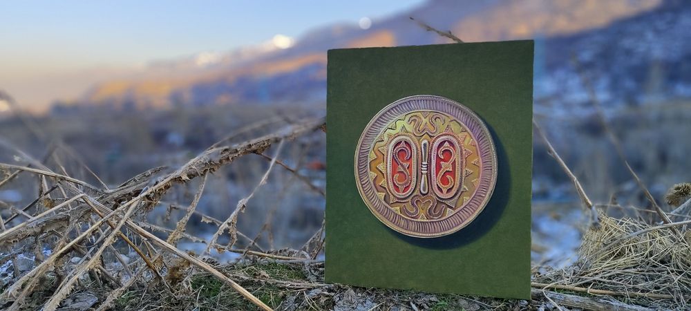 Картина "Құдағи жүзік" холст, масло.