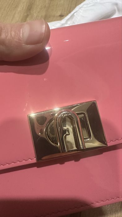 Чанта Furla розова с дълга и къса дръжка