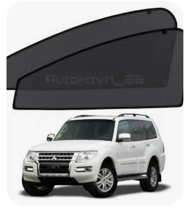Авто шторки Lutor для Mitsubishi Pajero 4 на передние боковые окна.