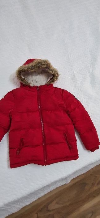Geaca copii unisex cu blana rosie Soulcal&co