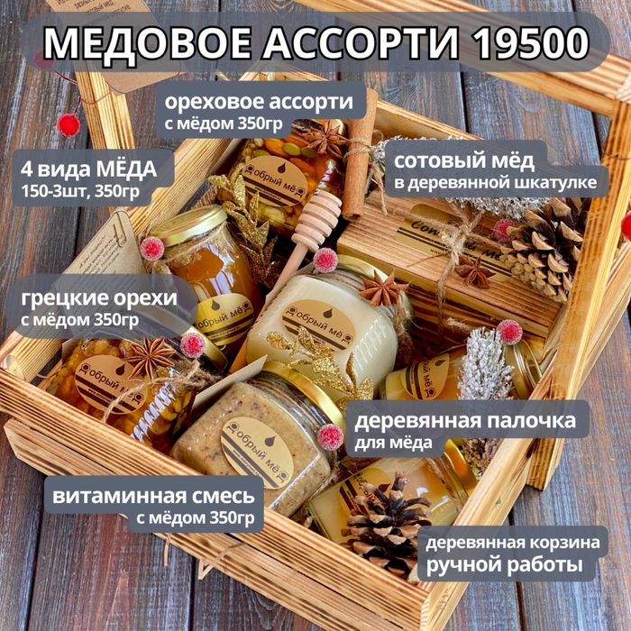 Медовые подарочные корзины для любого праздника