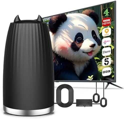 Нова HDTV антена за вътрешен монтаж, дълъг обхват, усилен сигнал, 4K прием