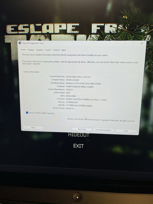 Laptop Lenovo Gaming 16 inch i9