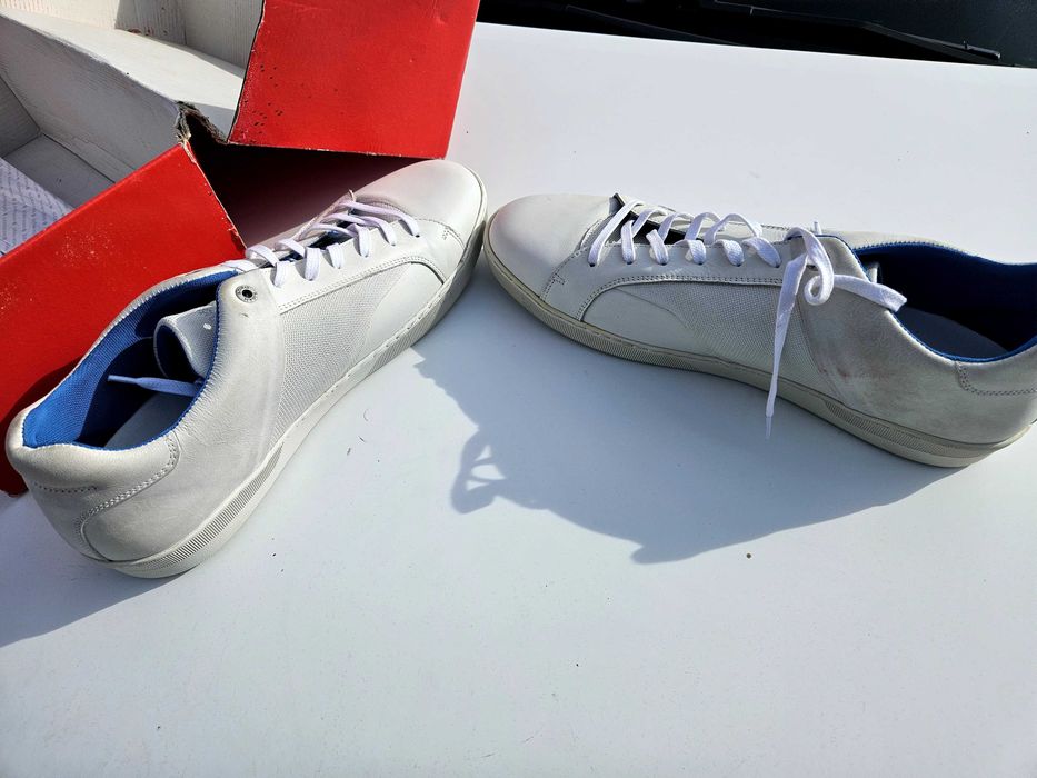 Björn Borg Стилни бели кожени спорти обувки.46номер