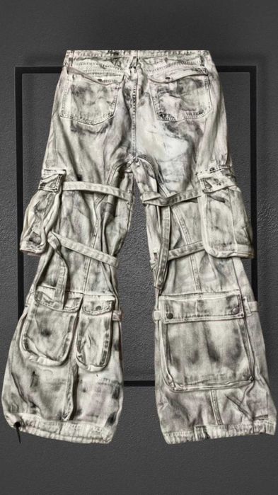 Blugi deosebiti,cu 16 buzunare, Whelm, L~XL  45 cm in talie