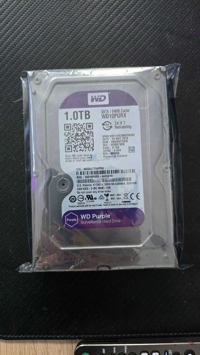 HDD 1TB Western Digital Purple WD10PURX, 100% Health/100%Performance/132 Days Power ON