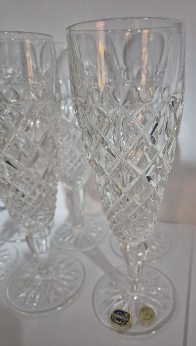 Set 6 Pahare Sampanie Cristal Bohemia