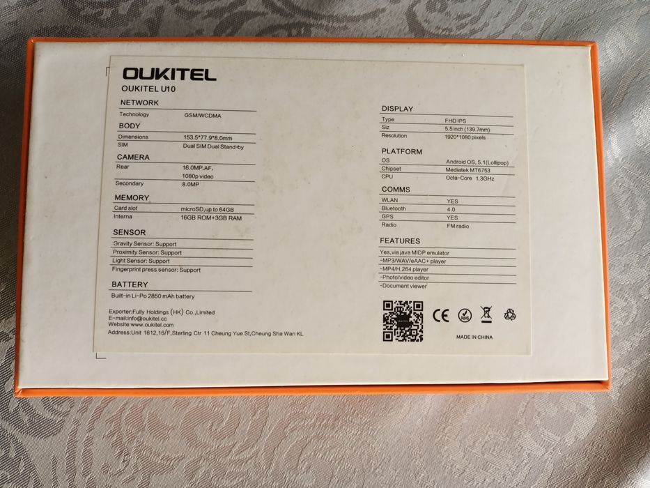 Vand  telefon Oukitel U10 in ambalaj original