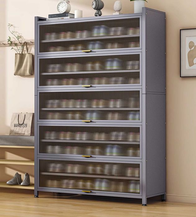 Пылезащищённый металлический шкаф для обуви у входной двери