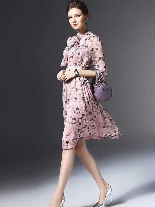 Нежное шифоновое платье