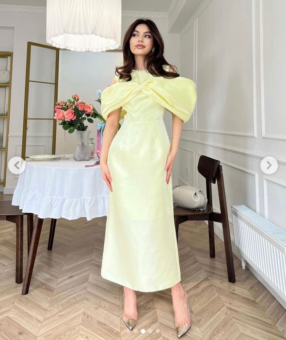 Вечерный Платье Жёлтый 46 размер