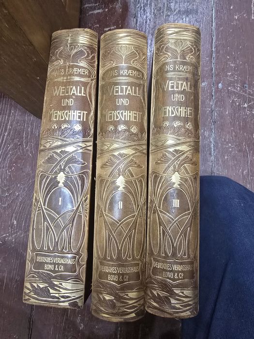 Set de 3 volume antice "Weltall und Menschheit" - Hans Kraemer



---