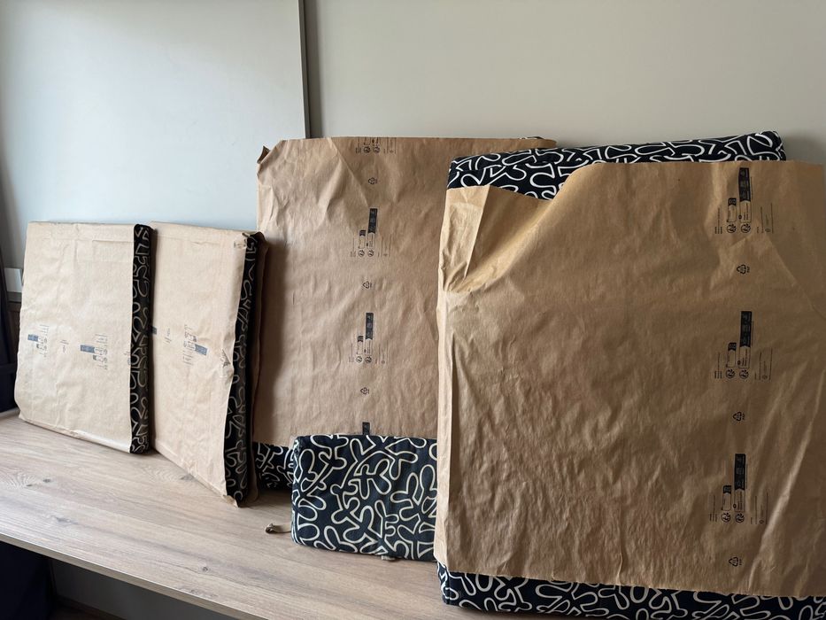 Set huse Poang scaun și taburet Ikea originale