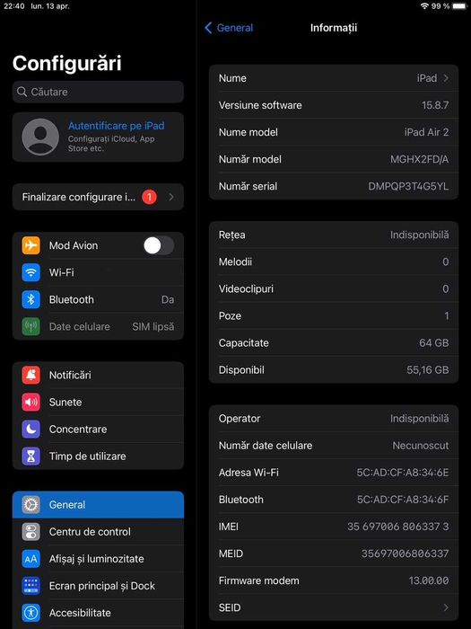 Apple iPad Air 2 64 GB WiFi+SIM