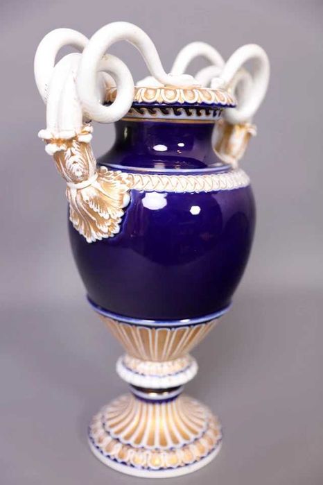 Meissen Майсен голяма кобалтово синя ваза 39см 1во качество 1930г.