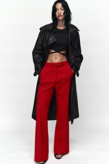 Pantaloni roșii S-M