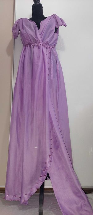 Capot/halat flu-flu cu perlute, mov, mărime universală