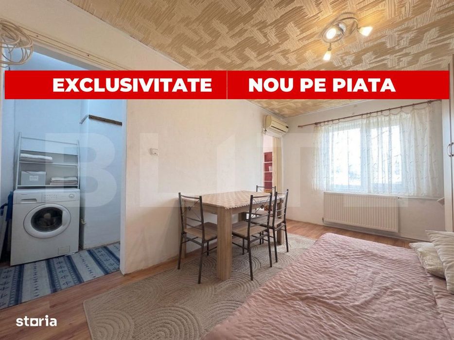 Garsoniera etaj 2/4, 22 mp, zona Elisabetin