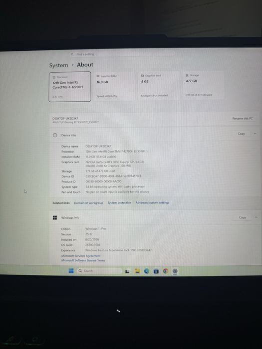 Vand Laptop Asus