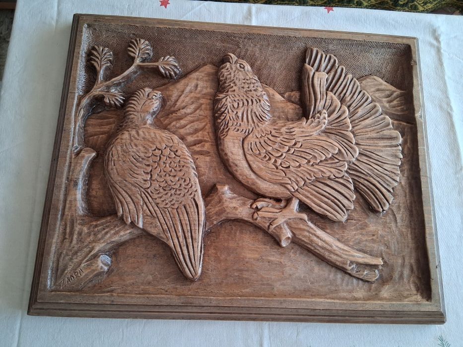 Tablou sculptat in lemn