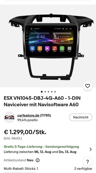 Multimedia Player cu android ESX VNC1045-DBJ Fiat Ducato, Citroen, Peugeot import Germania, impecabila