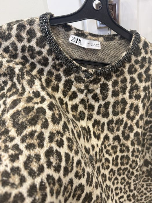Кардиган zara, принт леопард