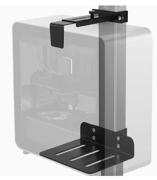 Стойка за компютърна кутия - закрепване за крак на бюро