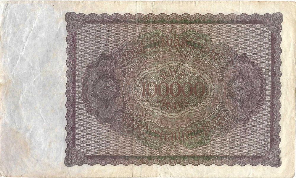Super bancnota Germania 1923 interbelica Deutsches Reich