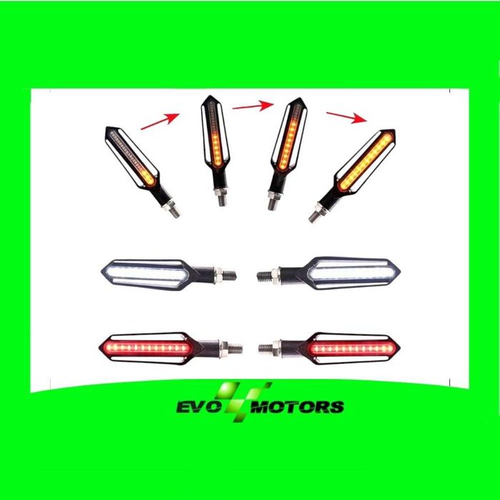 SET 4 Semnalizari Secventiale Moto DRL Stop MODEL NOU Led Atv