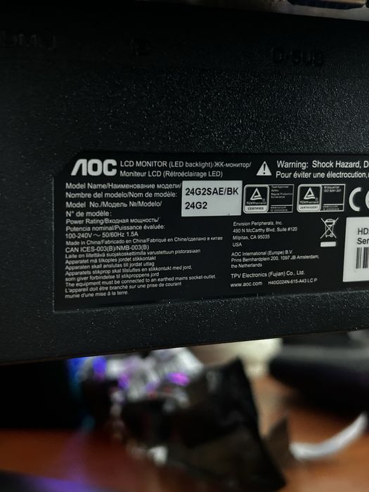 Monitor Gaming 1920 1080 ,144Hz