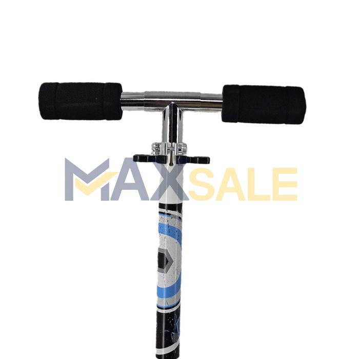 Детска тротинетка сгъваема скутер scooter бяла кръгове алуминиева