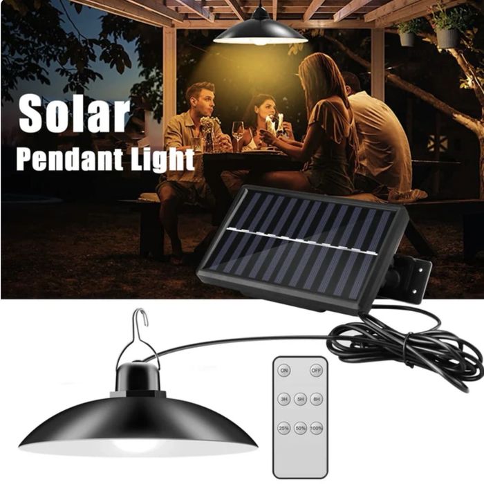 Set 2 Lampi solare suspendate cu telecomanda 90Lm/W