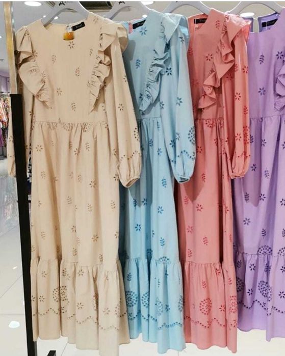 Платье,  хлопок,  Турция