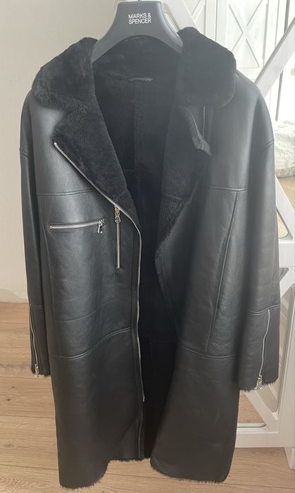 Дубленка черная натуральная б/у