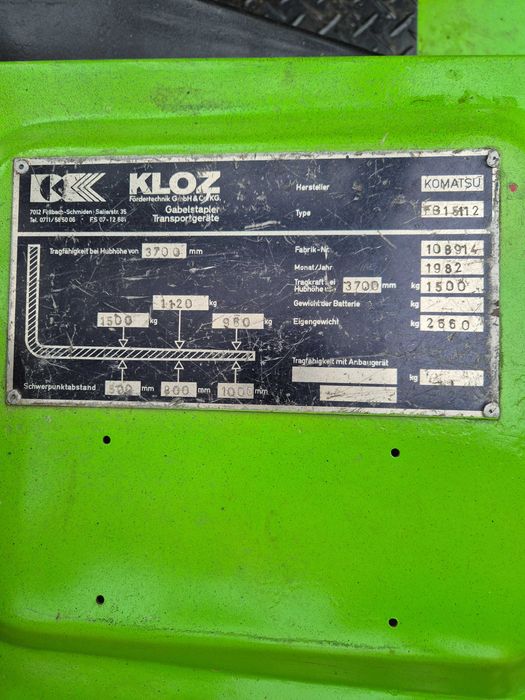 Мотокар газокар Koматsu Комацу 1.5 тона