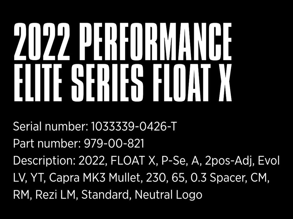 Shock nou FOX Float X Performance Elite