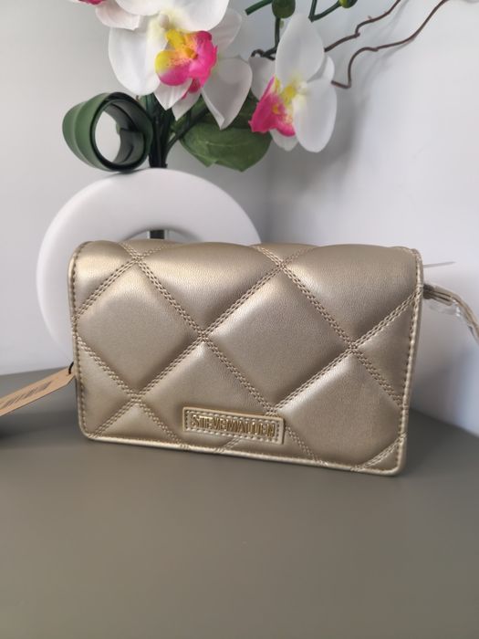 Оригинална дамска чанта Steve Madden - Златна металик с матлас