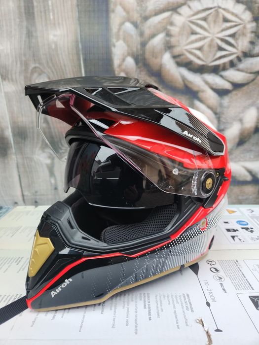 Casca moto touring Airoh Commander Progress Red Gloss