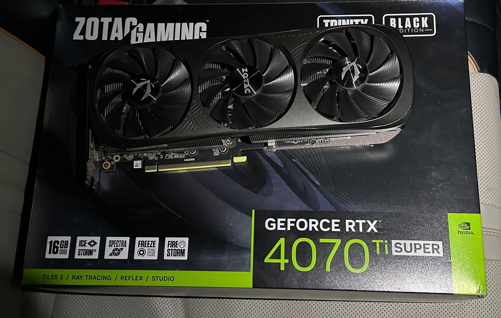 (ЭНГ АРЗОНИ) Rtx 4070 ti super Zotac Trinity Black Edition 16GB идеал!