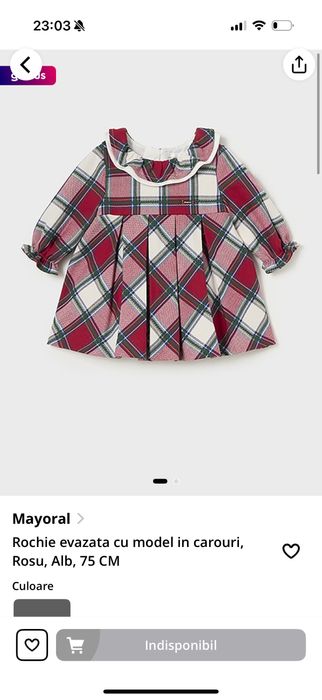 Rochie Mayoral 6-9 luni (74) nepurtata