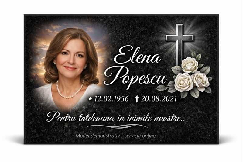Poze și inscripții funerare personalizate – ONLINE