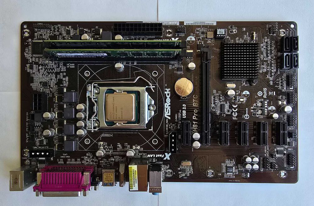 Комплект дъно, процесор и рам ASROCK h81 Pro + Celeron G1840 + 8Gb Ram