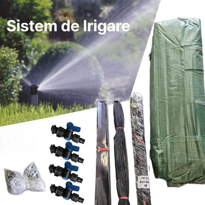 Sera Solar Tunel Otel Folie 4x3x2m + Sistem Irigare LivratGRATUIT