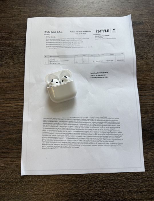 Airpods 4 cu modul anc